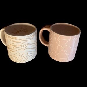 Whitney Kearney set of two abstract mugs.
